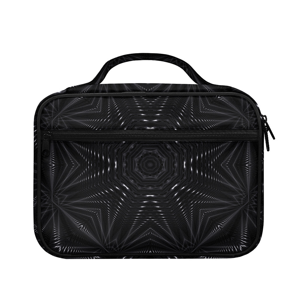 Black Kaleidoscope Print Briefcase Bible Bag