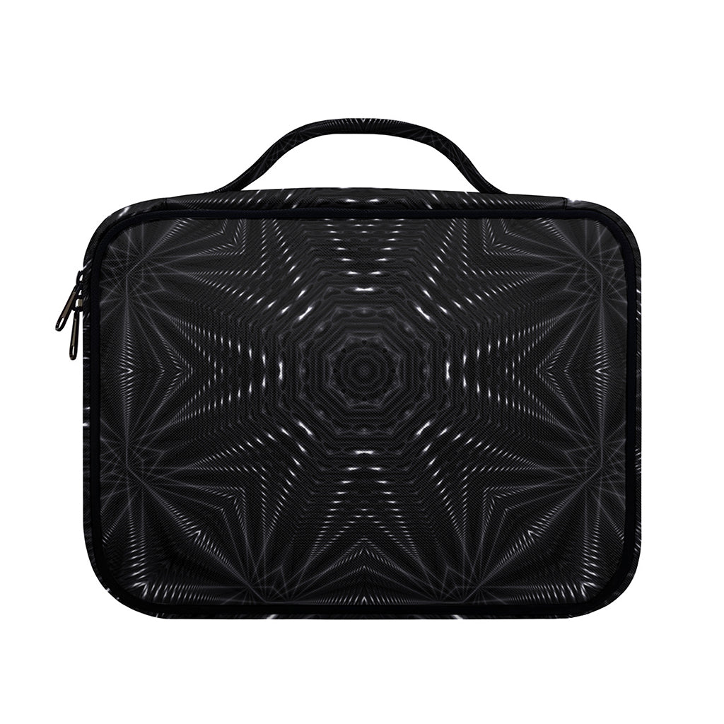 Black Kaleidoscope Print Briefcase Bible Bag
