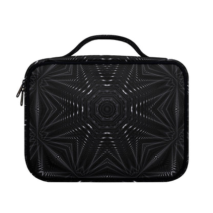 Black Kaleidoscope Print Briefcase Bible Bag