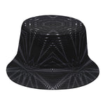 Black Kaleidoscope Print Bucket Hat