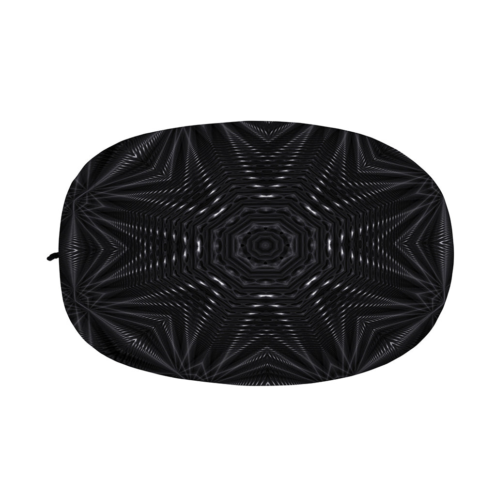 Black Kaleidoscope Print Car Side Mirror Covers