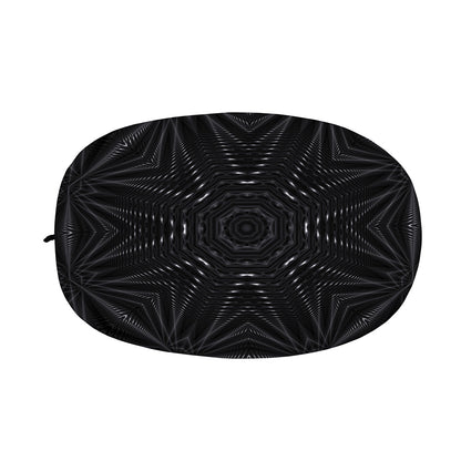 Black Kaleidoscope Print Car Side Mirror Covers