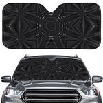 Black Kaleidoscope Print Car Windshield Sun Shade