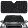 Black Kaleidoscope Print Car Windshield Sun Shade