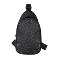 Black Kaleidoscope Print Sling Bag