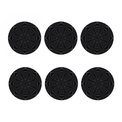 Black Kaleidoscope Print Coaster Set