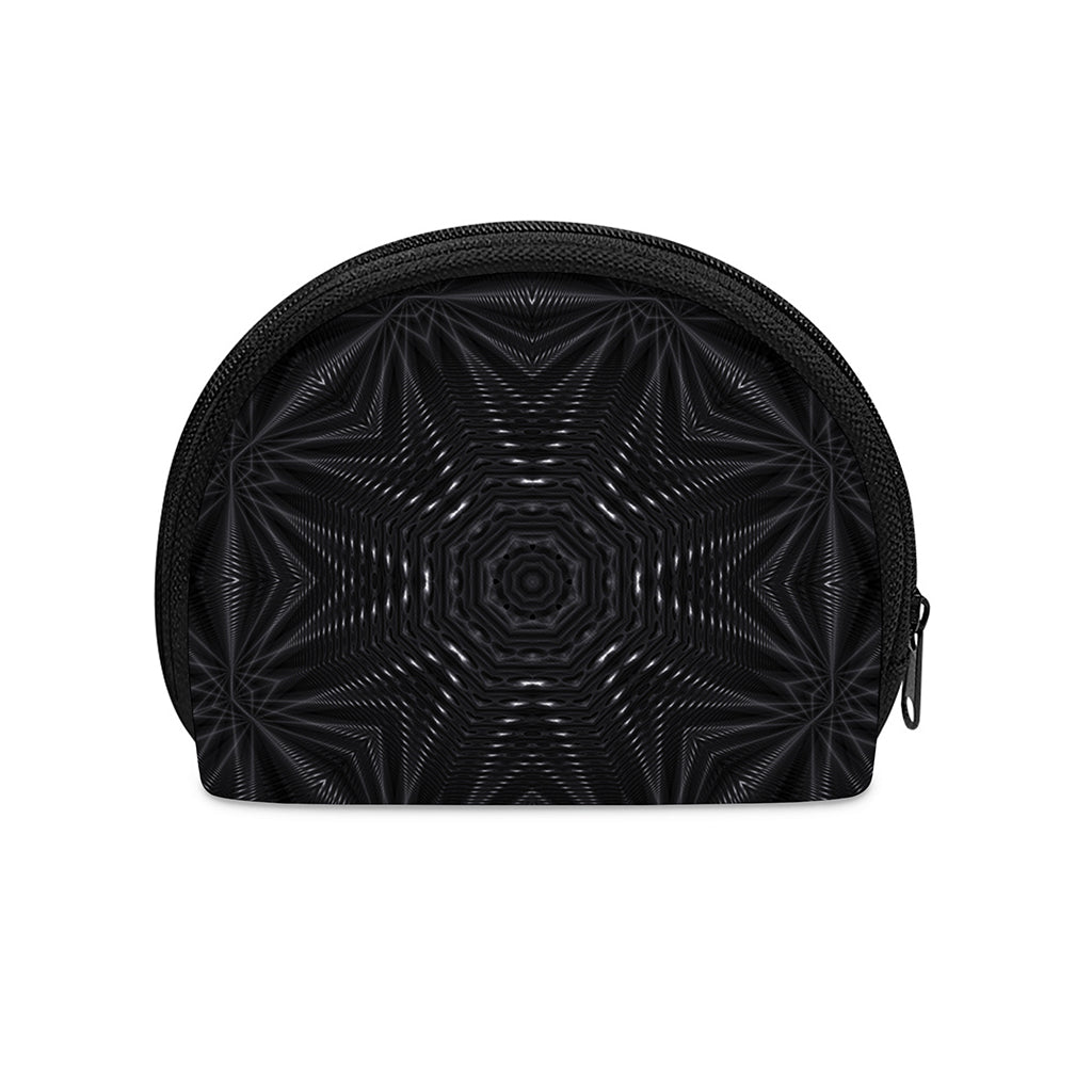 Black Kaleidoscope Print Coin Purse