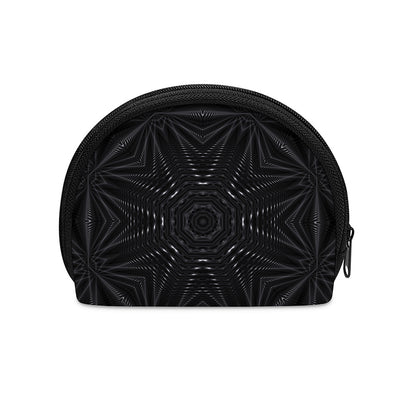 Black Kaleidoscope Print Coin Purse