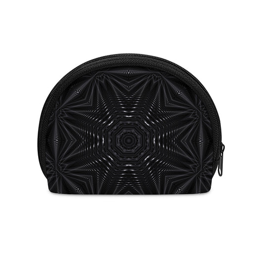 Black Kaleidoscope Print Coin Purse
