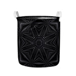 Black Kaleidoscope Print Collapsible Laundry Basket
