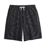 Black Kaleidoscope Print Cotton Shorts