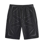 Black Kaleidoscope Print Cotton Shorts
