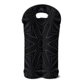 Black Kaleidoscope Print Double Neoprene Wine Tote