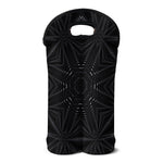 Black Kaleidoscope Print Double Neoprene Wine Tote