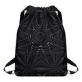 Black Kaleidoscope Print Drawstring Backpack