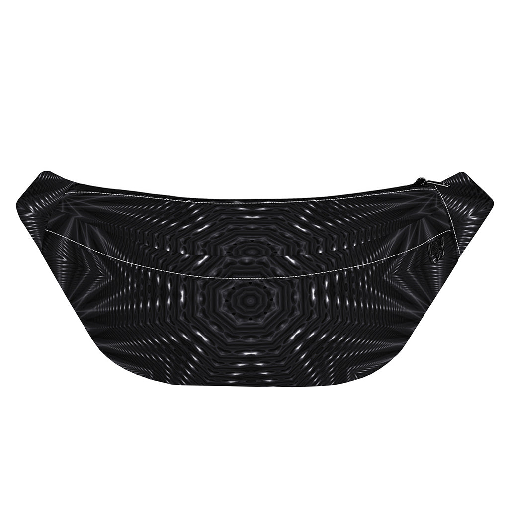 Black Kaleidoscope Print Fanny Pack