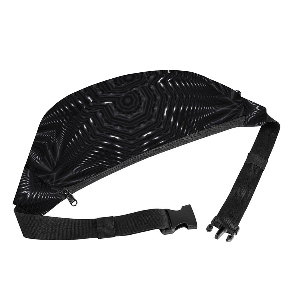 Black Kaleidoscope Print Fanny Pack