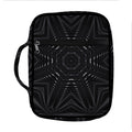 Black Kaleidoscope Print Front Pocket Bible Bag