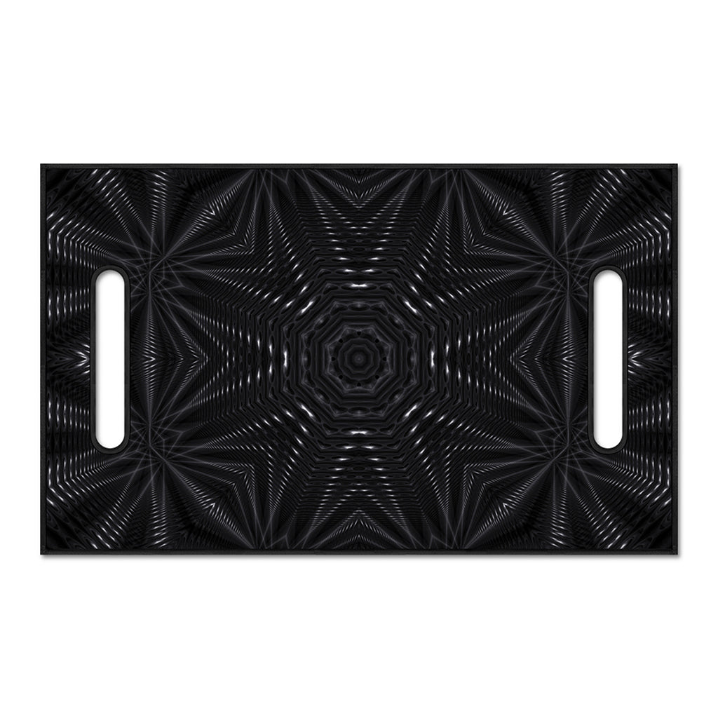 Black Kaleidoscope Print Golf Cart Seat Cover