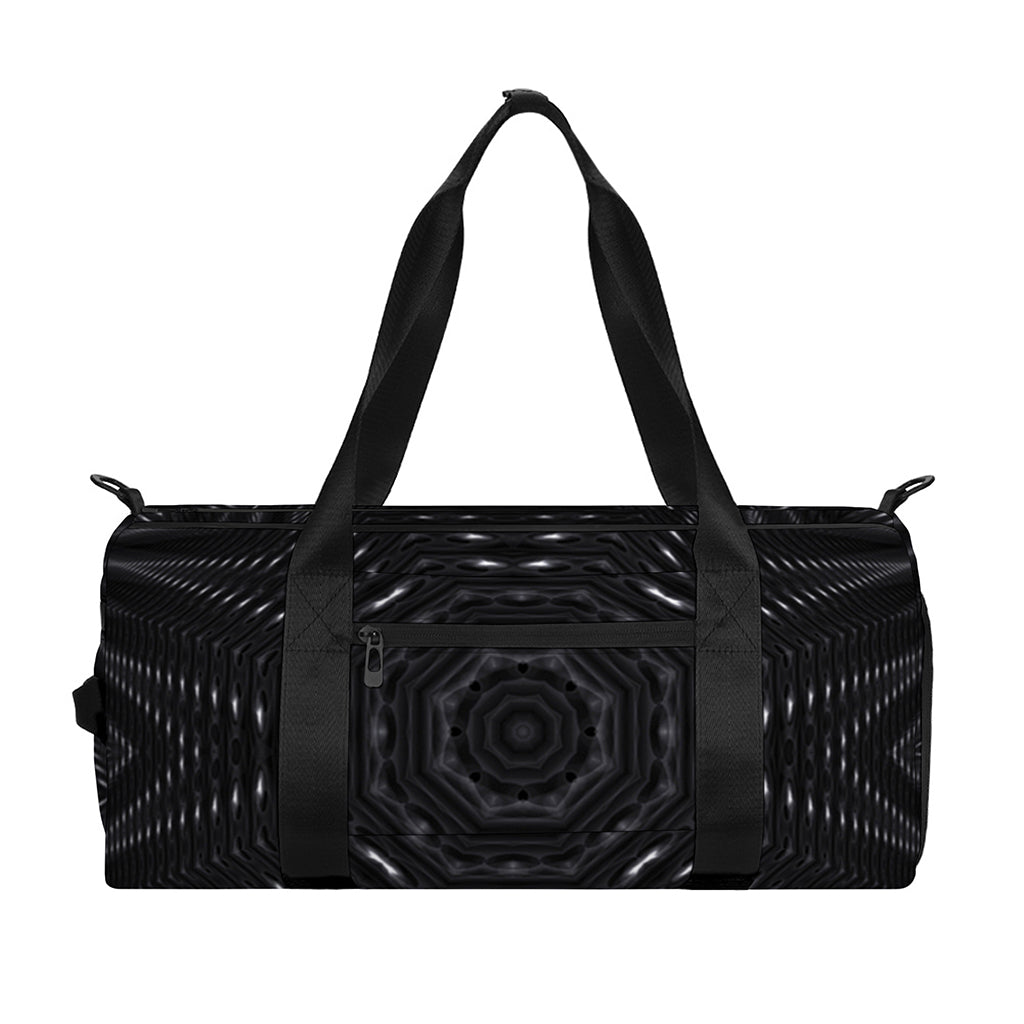 Black Kaleidoscope Print Gym Bag