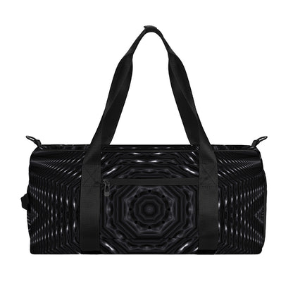 Black Kaleidoscope Print Gym Bag