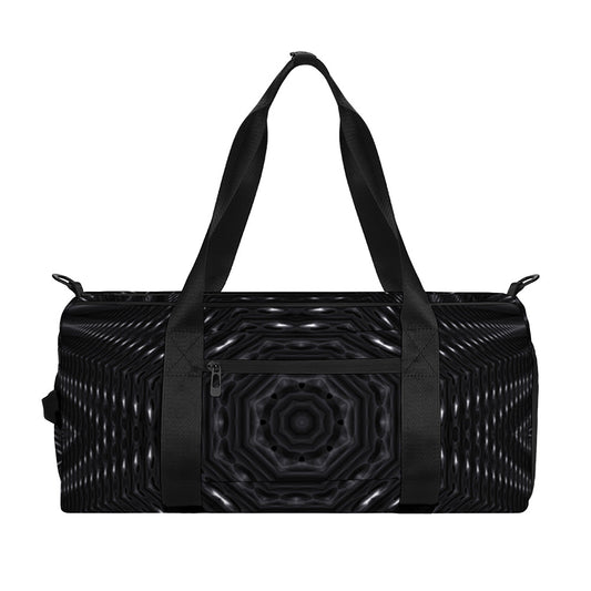 Black Kaleidoscope Print Gym Bag