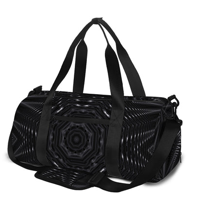 Black Kaleidoscope Print Gym Bag