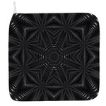 Black Kaleidoscope Print Hand Towel