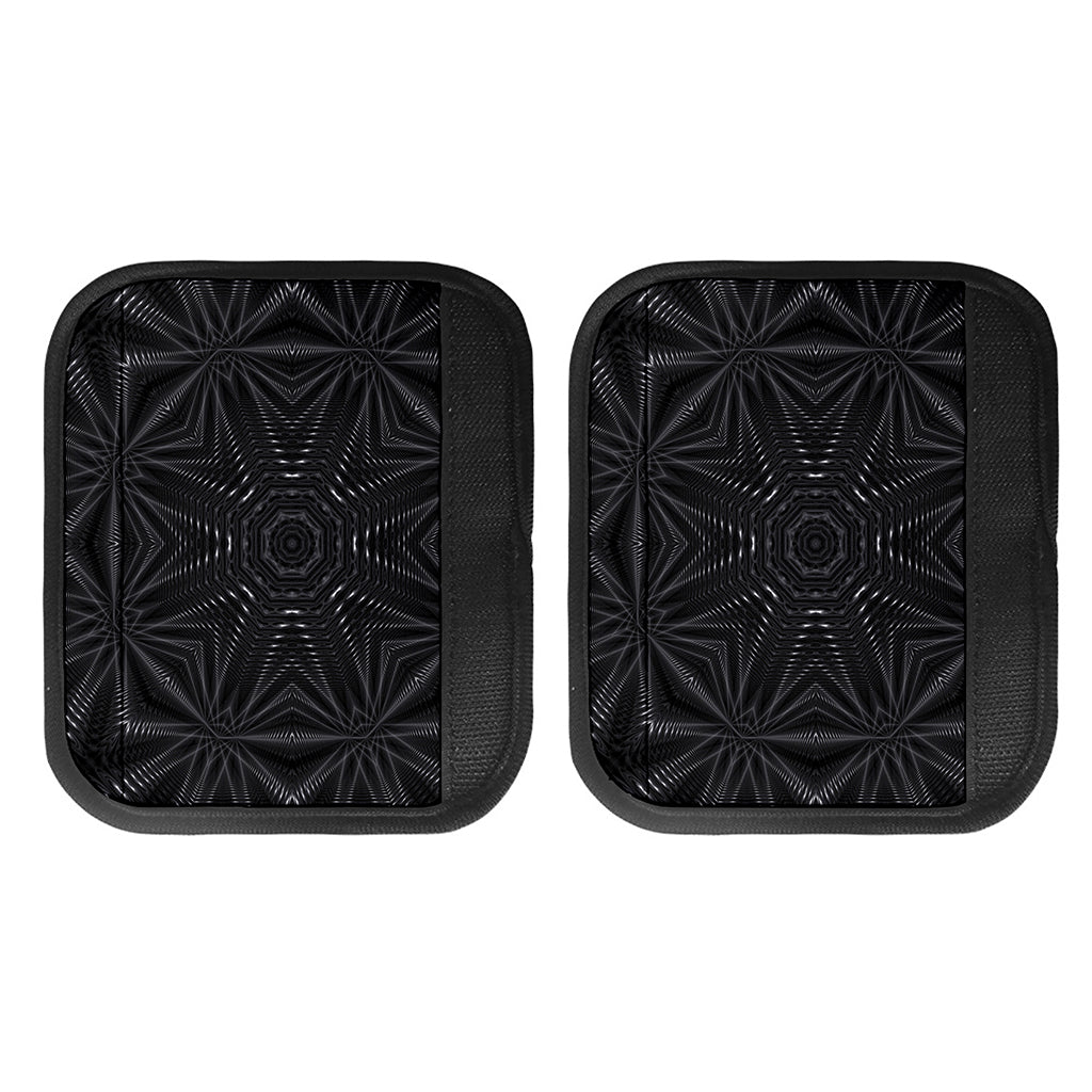 Black Kaleidoscope Print Handle Covers