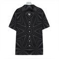Black Kaleidoscope Print Hawaiian Shirt