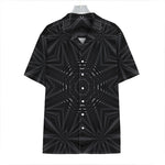 Black Kaleidoscope Print Hawaiian Shirt