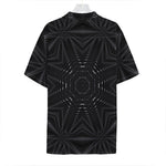 Black Kaleidoscope Print Hawaiian Shirt