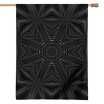 Black Kaleidoscope Print House Flag
