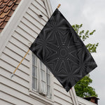 Black Kaleidoscope Print House Flag