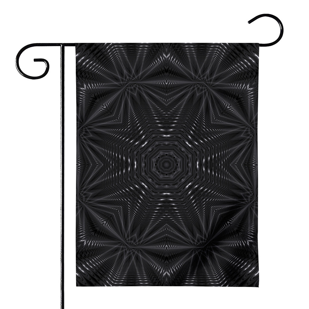 Black Kaleidoscope Print House Flag