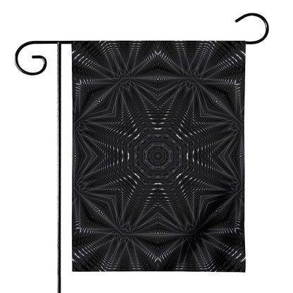 Black Kaleidoscope Print House Flag