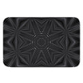 Black Kaleidoscope Print Indoor Door Mat