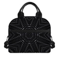 Black Kaleidoscope Print Insulated Lunch Bag