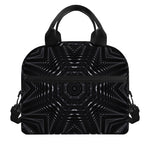 Black Kaleidoscope Print Insulated Lunch Bag
