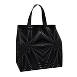 Black Kaleidoscope Print Insulated Lunch Tote