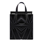 Black Kaleidoscope Print Insulated Lunch Tote