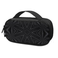 Black Kaleidoscope Print Portable Cooler Travel Case