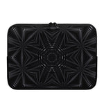 Black Kaleidoscope Print Laptop Sleeve