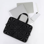Black Kaleidoscope Print Laptop Sleeve With Handle