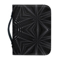 Black Kaleidoscope Print Leather Bible Cover