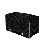Black Kaleidoscope Print Leather Tissue Box Cover