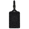 Black Kaleidoscope Print Luggage Tag