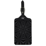 Black Kaleidoscope Print Luggage Tag