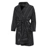 Black Kaleidoscope Print Men's Bathrobe