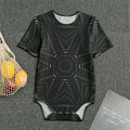 Black Kaleidoscope Print Men's Bodysuit